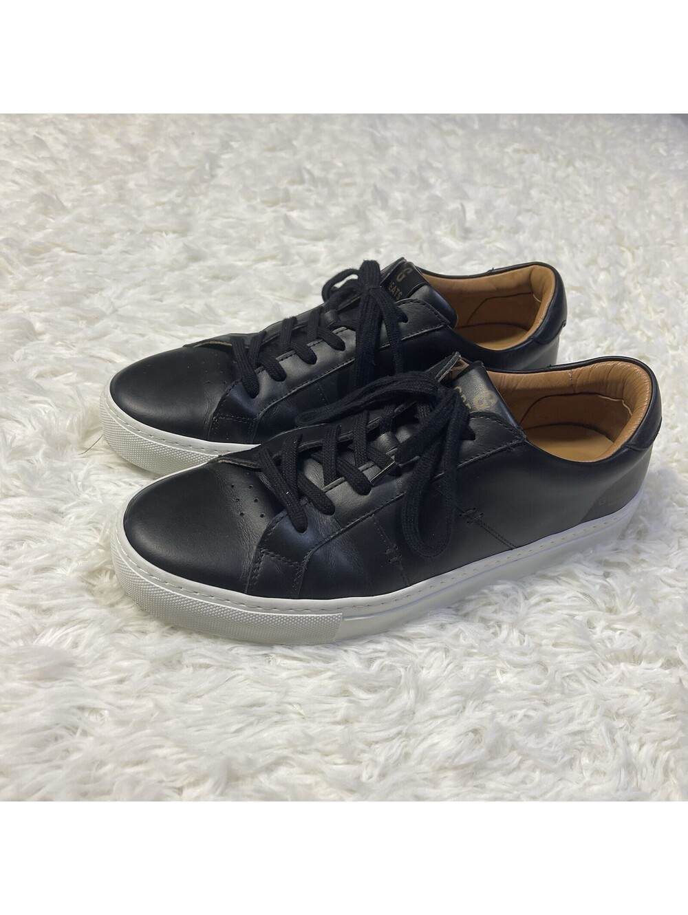 Greats Brooklyn Royale 2.0 Mens Size 8 Shoes Black Leather Casual Sneakers